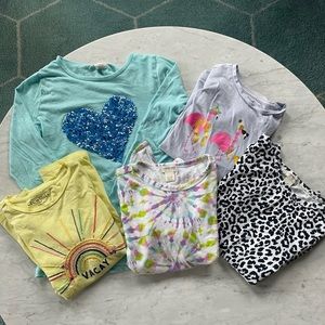 Lot of five Crew Cuts girls shirts